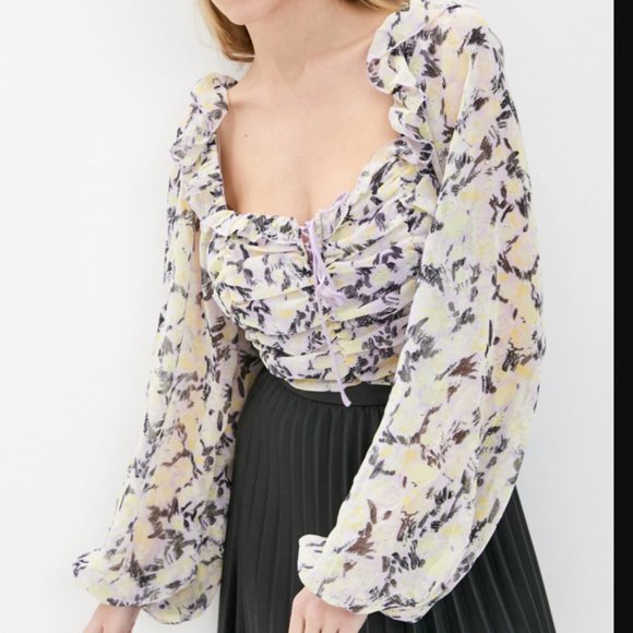 Free people Mabel Printed Blouse M - Picture 1 of 9